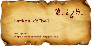 Markos Ábel névjegykártya