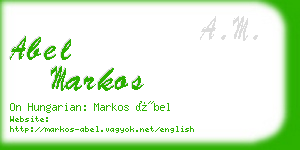 abel markos business card